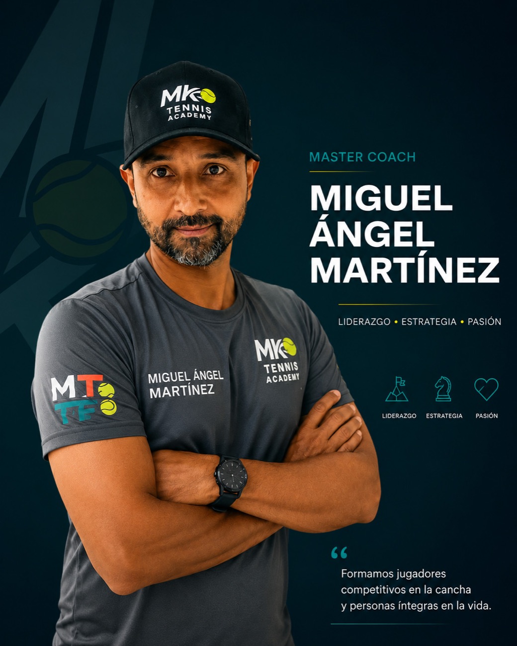 Ing. Miguel Ángel Martínez Ceballos, Master Coach y director de MK Sports Academy, en la cancha