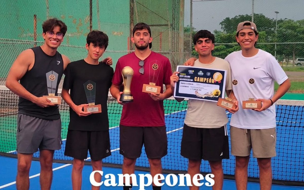 Equipo campeón de MK Tennis Academy en la Copa Colima 2026